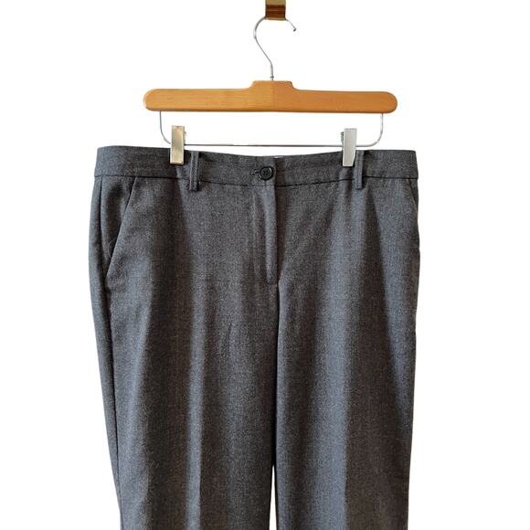 Talbots Windsor Italian Wool Flannel Trousers charcoal gray 8 - Picture 2 of 6